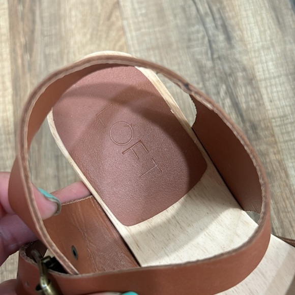 LOFT WOMENS WOODEN GLOT SANDALS BROWN Sz 8 - Picture 9 of 9